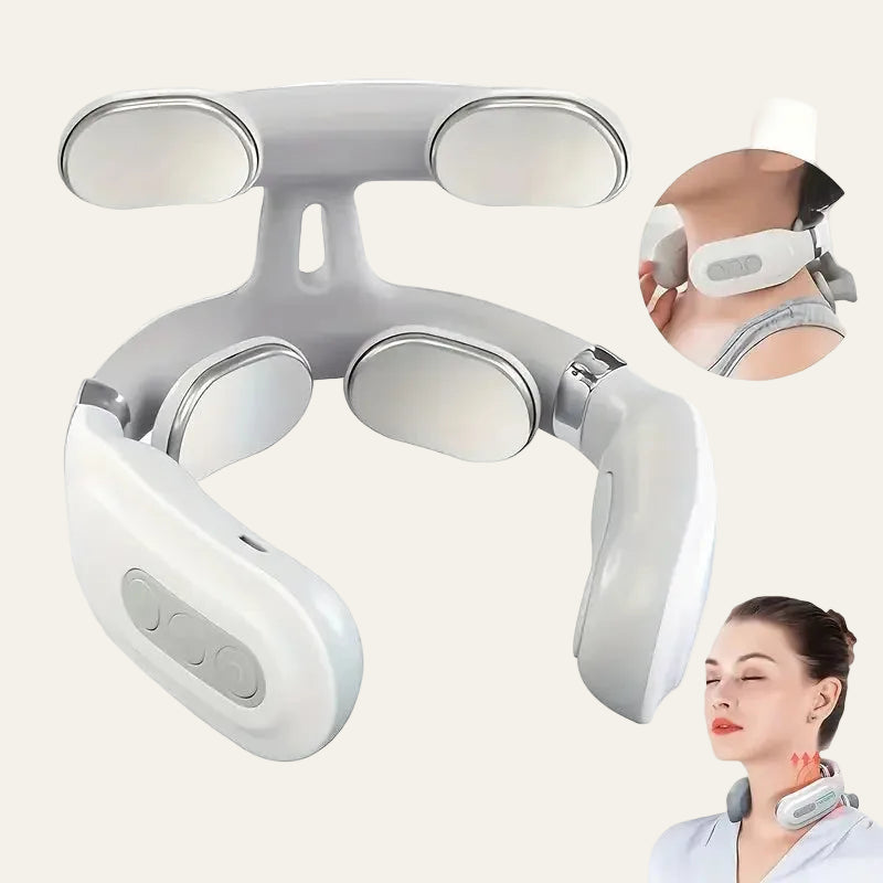 Relax Point™ 4D Electric Neck & Shoulder Massager with Heat – USB Rechargeable Deep Tissue Neck Relief
