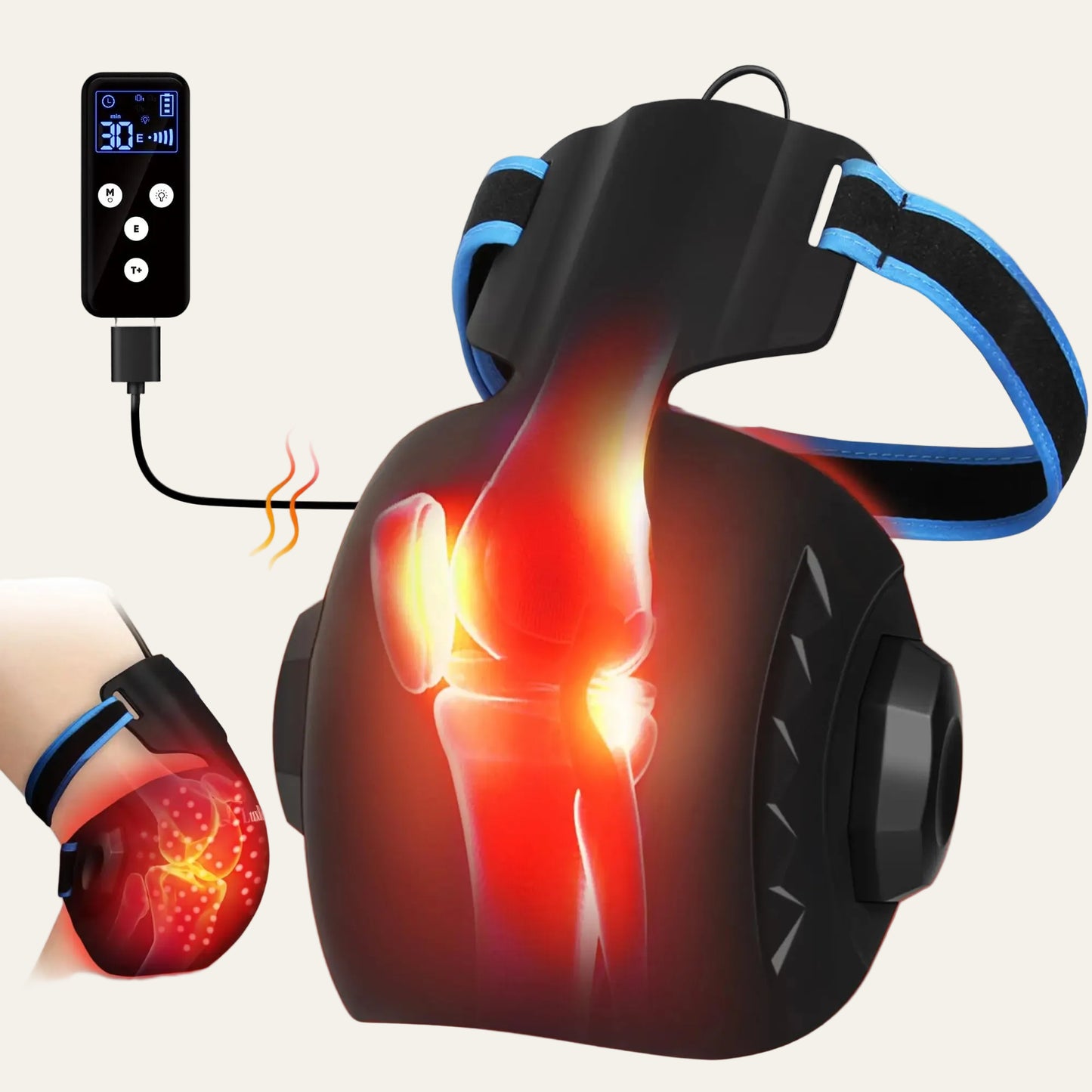 RelaxPoint™ 3-in-1 Red Light Therapy Knee Massager